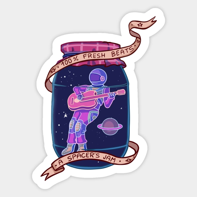 Spacer's Jam Sticker by Ginkgo Whale